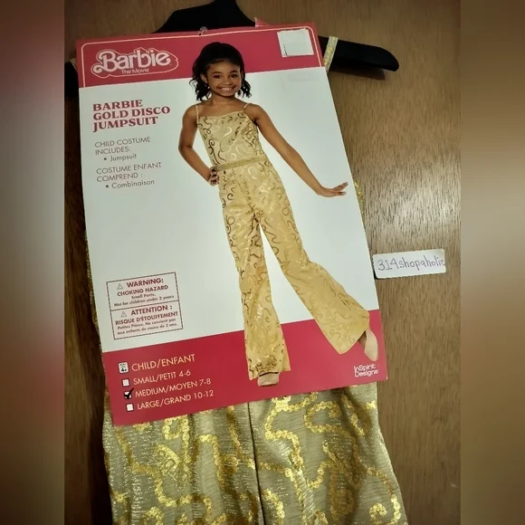 Girls Barbie Gold Disco Jumpsuit Costume is available for purchase on au  PAY Market - Imported Goods Online Store Co.Ltd. | au PAY Market - Online  Shopping Site